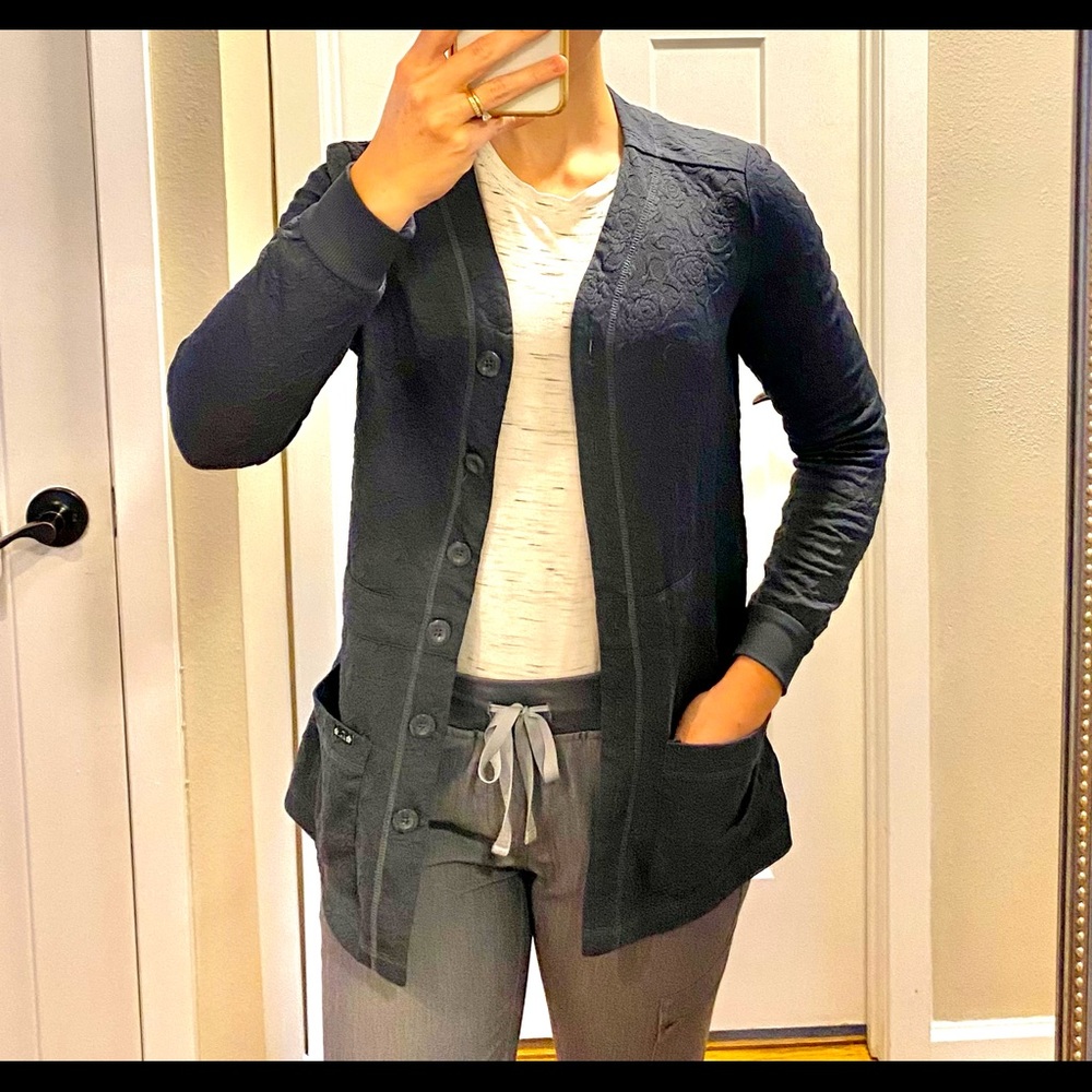 Koi Scrub Jacket Gray